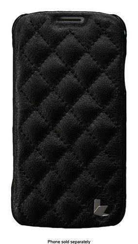 Matelassé phone case in black 